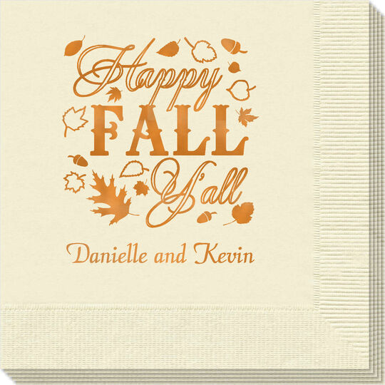 Happy Fall Y'all Napkins